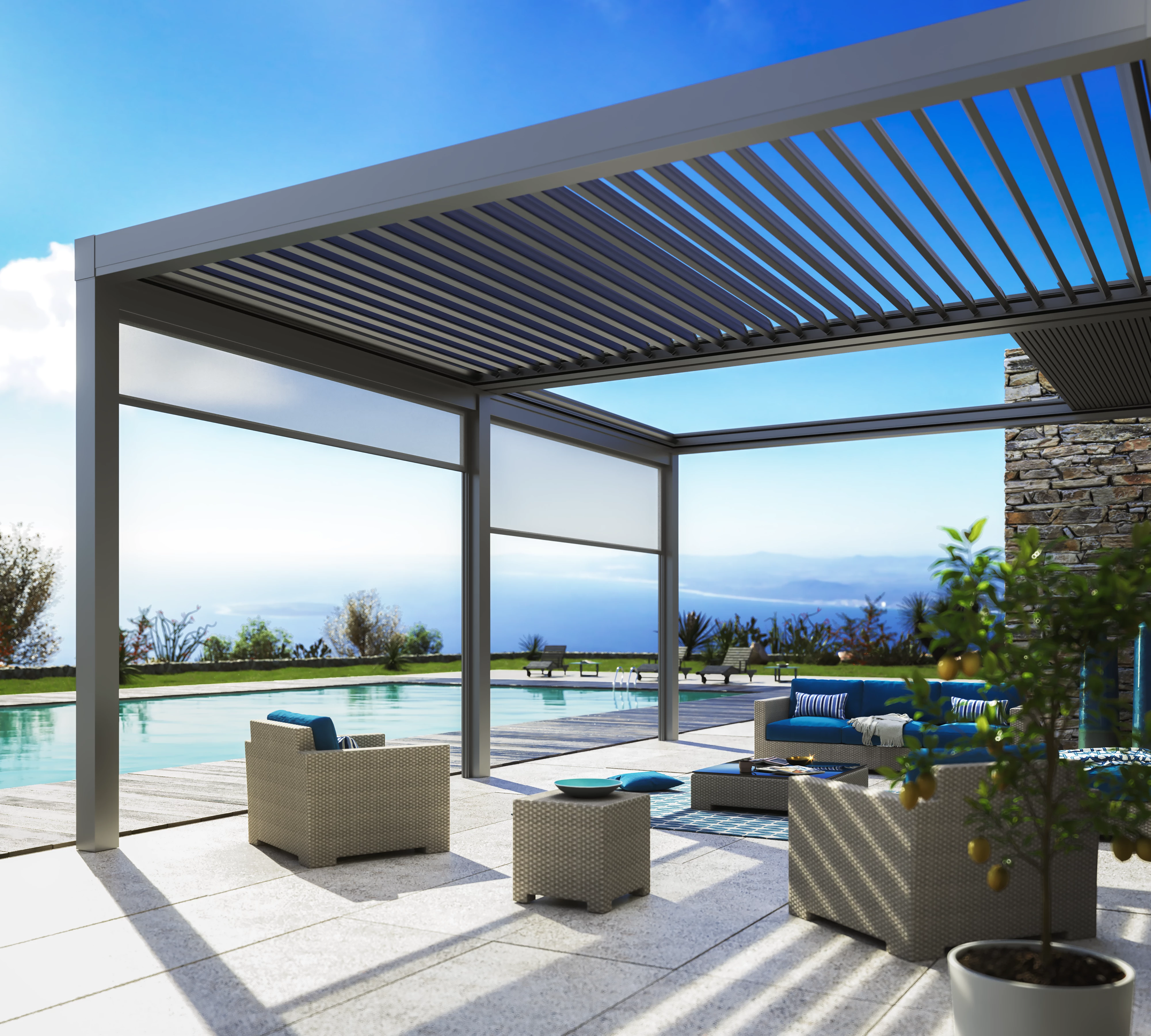 LITRA Retractable Louvered Roof